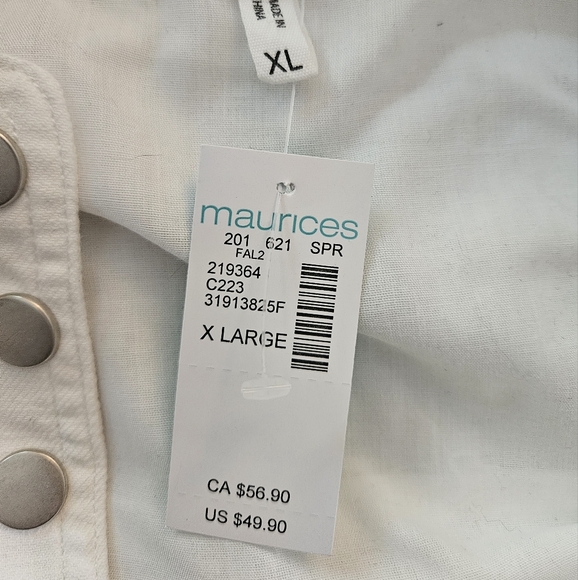 New with tags Maurices linen bomber jacket - Picture 3 of 3